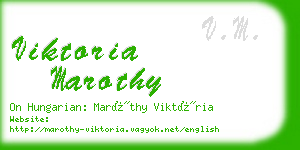 viktoria marothy business card